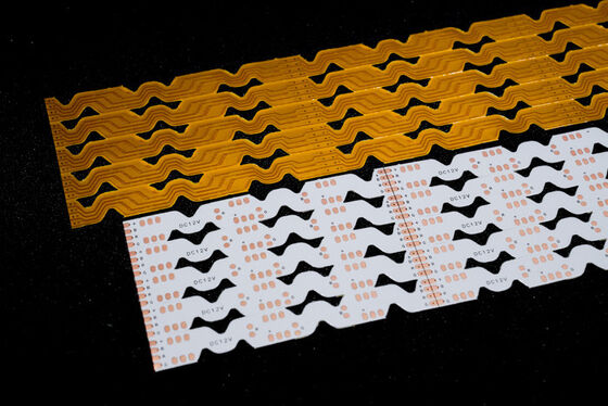 Double Layer LED Strip FPC with Fire Protection Level V0 and Customizable Flexible Printed Circuit Board