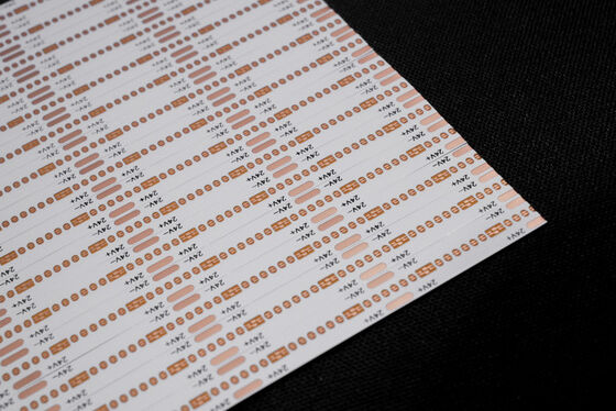 Turnkey LED Manufacturing: Flexible PCB Design, Fabrication & COB LED strip Light -488/m-8*503-12v Double Layer FPC double-sided white film, black text, OSP antioxidant for electronic printed circuit