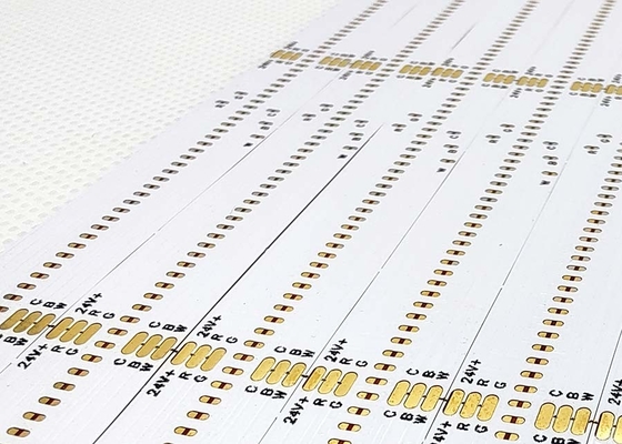 Double Layer LED COB PCB Flexible Circuit Board With Whiteboard And Black Text Design